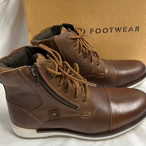 Reserved Footwear RF120-SE Men’s Jabari Leather Boots Brown Size 10